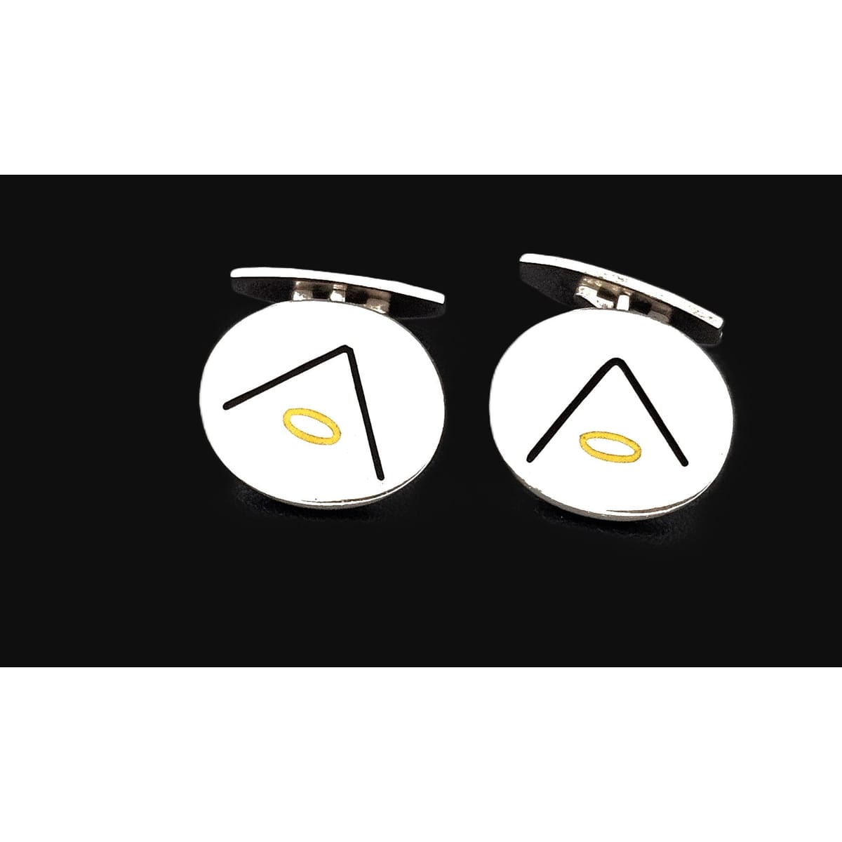 Hans Hansen Jewelry Superb Hans Hansen Denmark Sterling Enamel Modernist Cufflinks