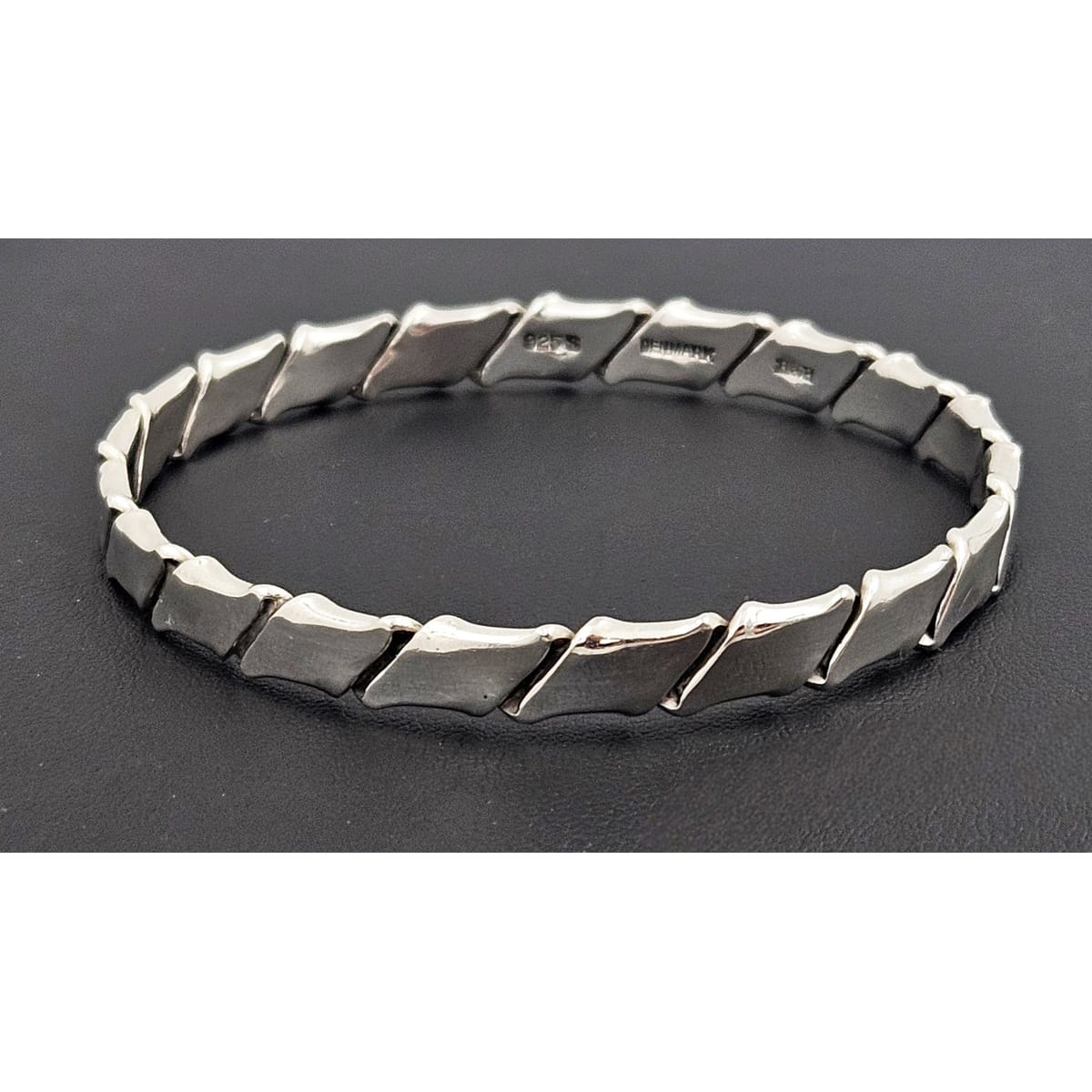 Hans Hansen Jewelry Superb Hans Hansen Denmark Sterling Modernist Faux Bamboo Bangle Bracelet
