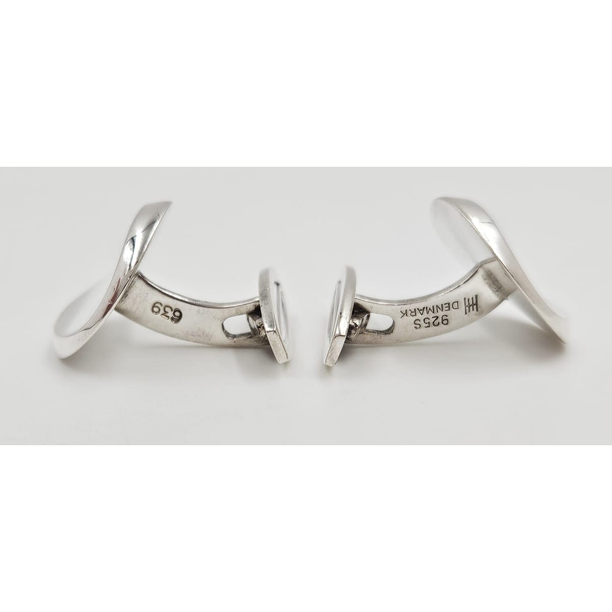Hans Hansen Jewelry Superb Hans Hansen Denmark Sterling Silver Modernist Cufflinks