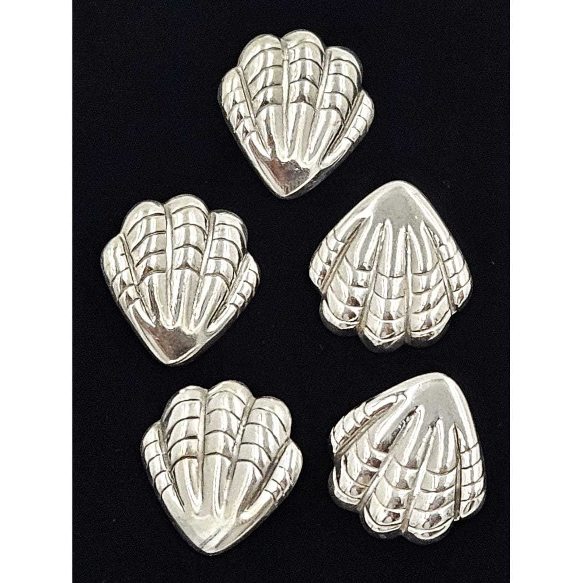 Hector Aguilar Jewelry Hector Aguilar Taxco 940 Sterling Silver Button Cover Set Circa 1940-1945
