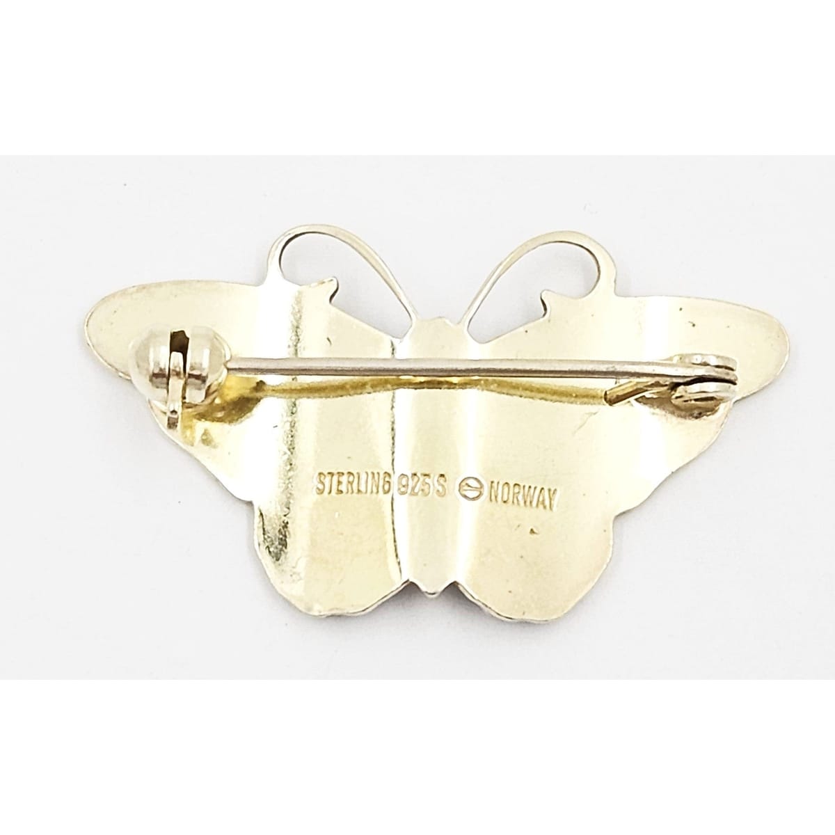 Hroar Prydz Jewelry Norway Designer Hroar Prydz Sterling Guillouche Enamel Butterfly Brooch 20s/30s