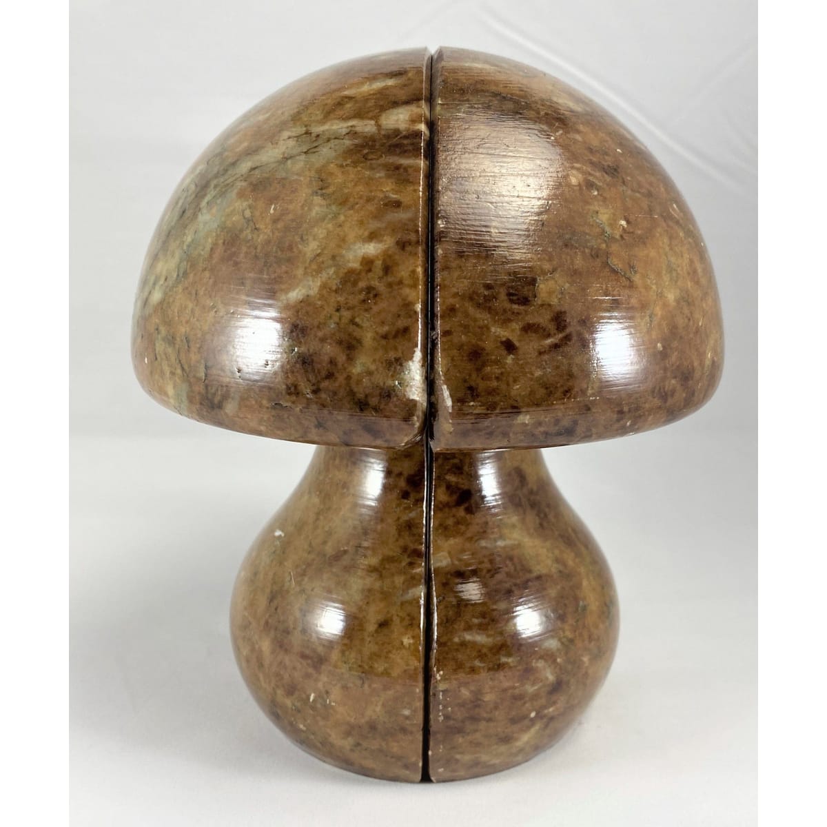 Italian Alabaster Bookends Bookends Vintage Italian Alabaster Mushroom Bookends Circa 1960&