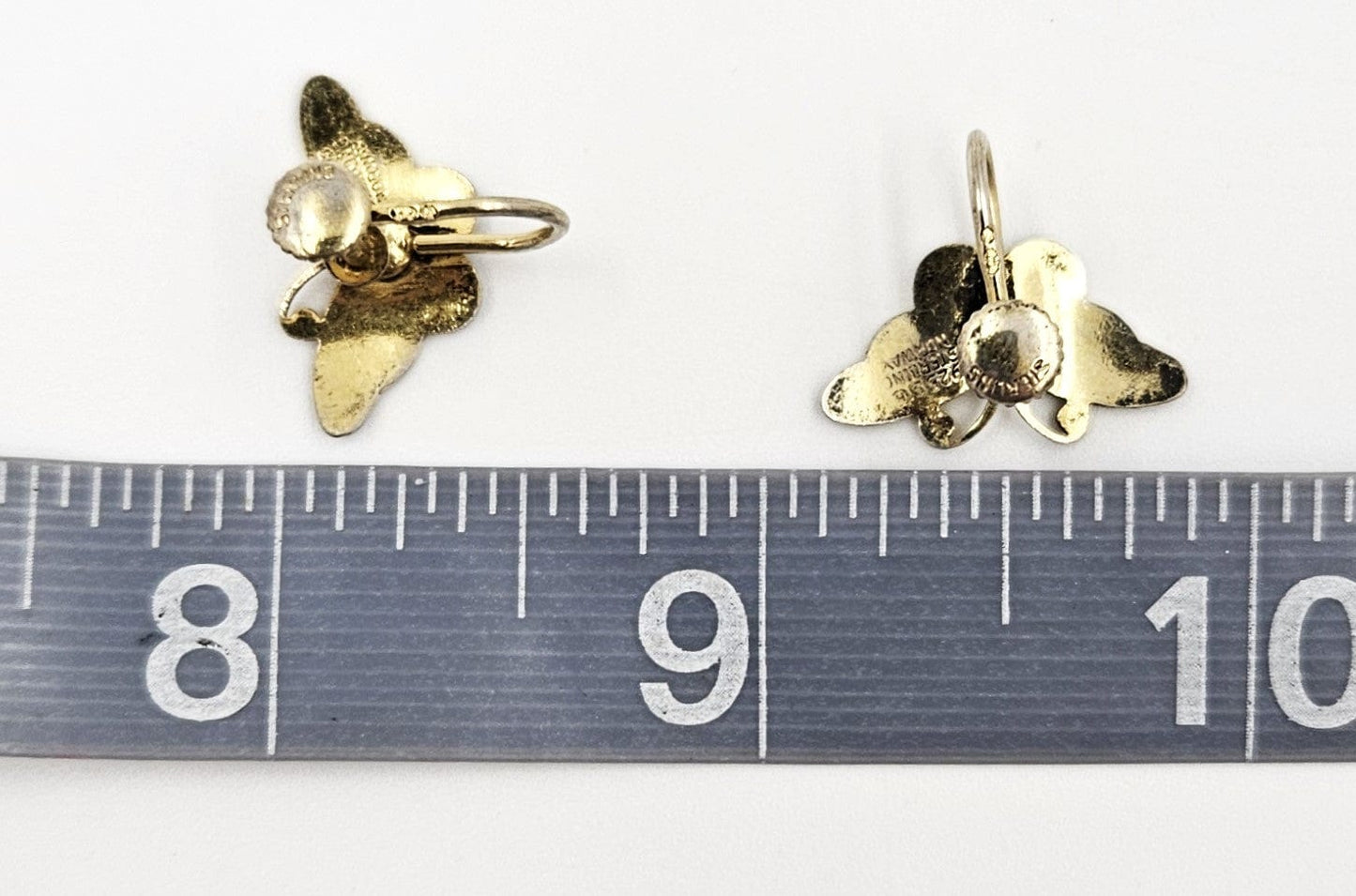 Ivar Holth Jewelry Ivar Holth Norway Gilt Sterling Royal Blue Enamel Butterfly Earrings Circa 1950s