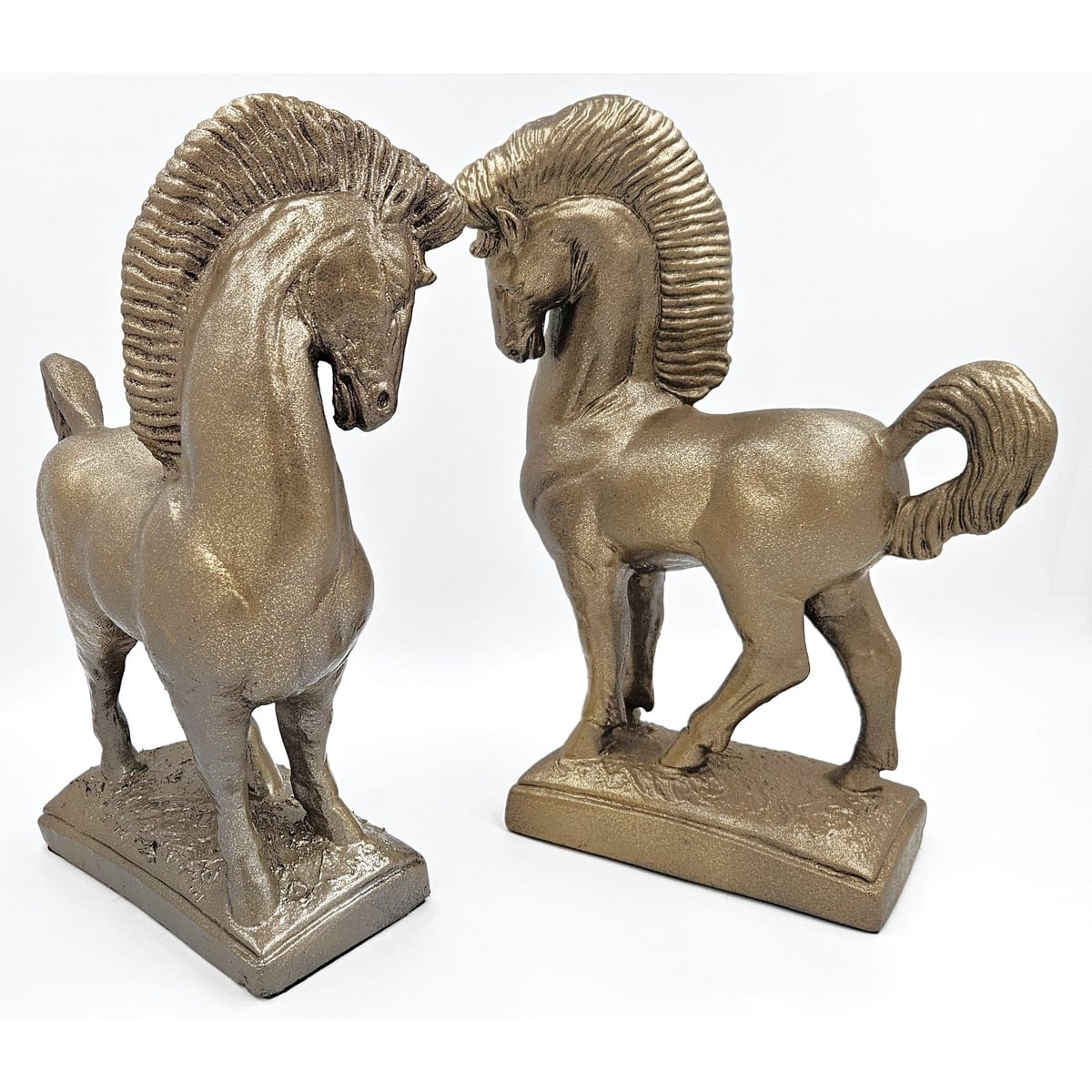 Jaru Sculpture Superb Jaru Ceramic Greek Revival Roman Stallion Horse Sculptures 1970s