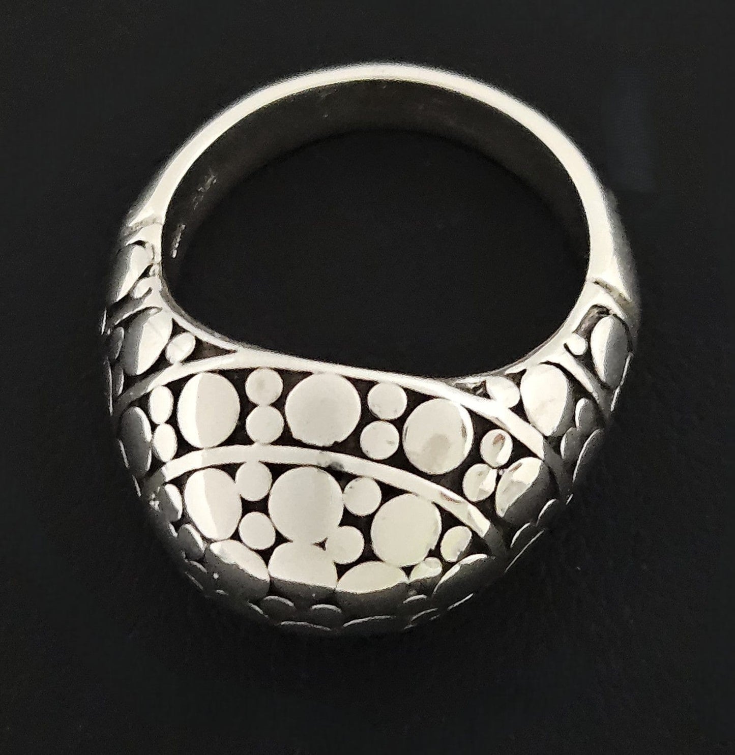 John Hardy Jewelry John Hardy Sterling Silver Pebbled Face Domed Cocktail Ring