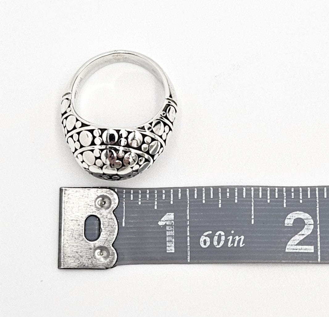 John Hardy Jewelry John Hardy Sterling Silver Pebbled Face Domed Cocktail Ring