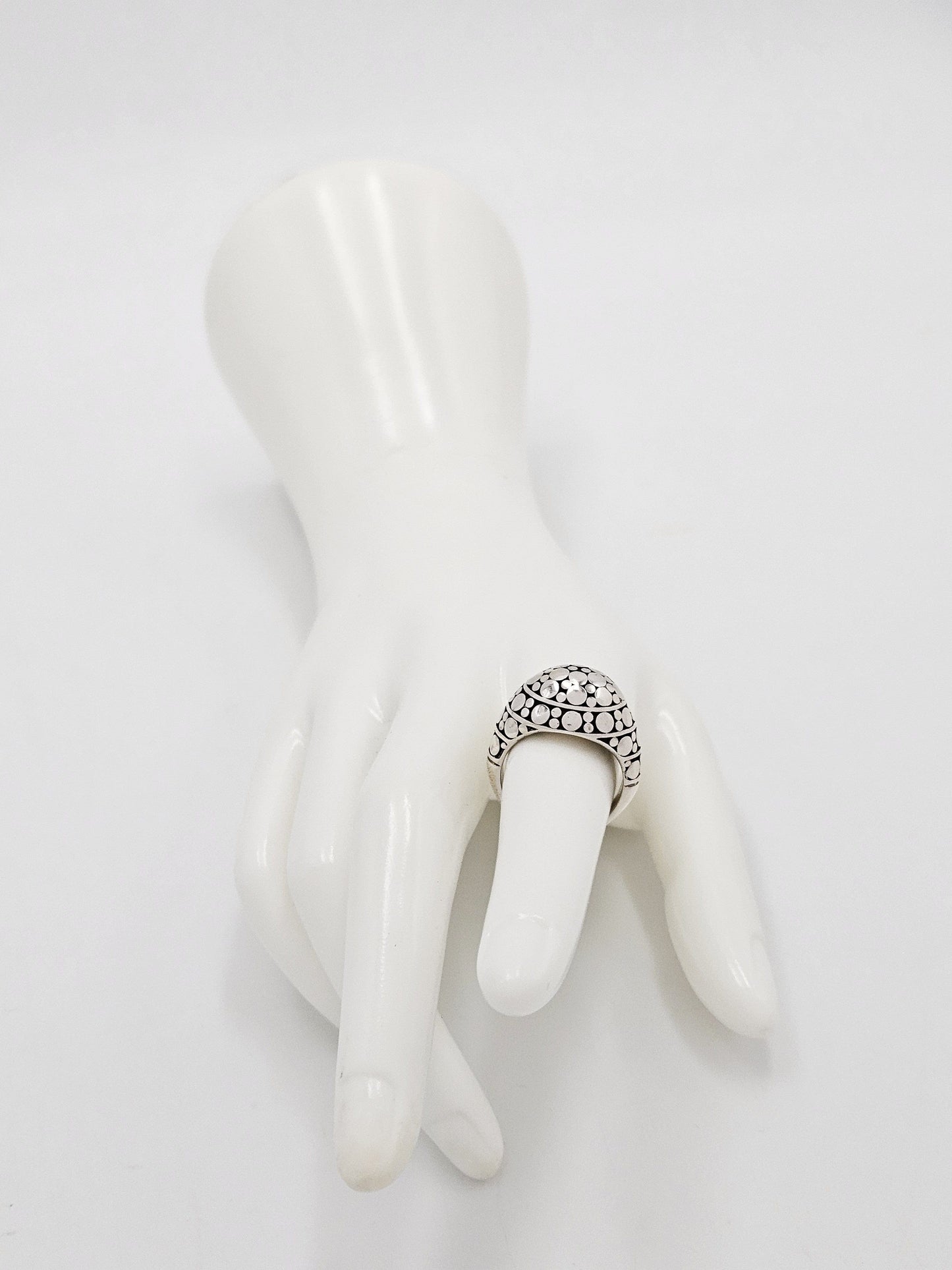 John Hardy Jewelry John Hardy Sterling Silver Pebbled Face Domed Cocktail Ring