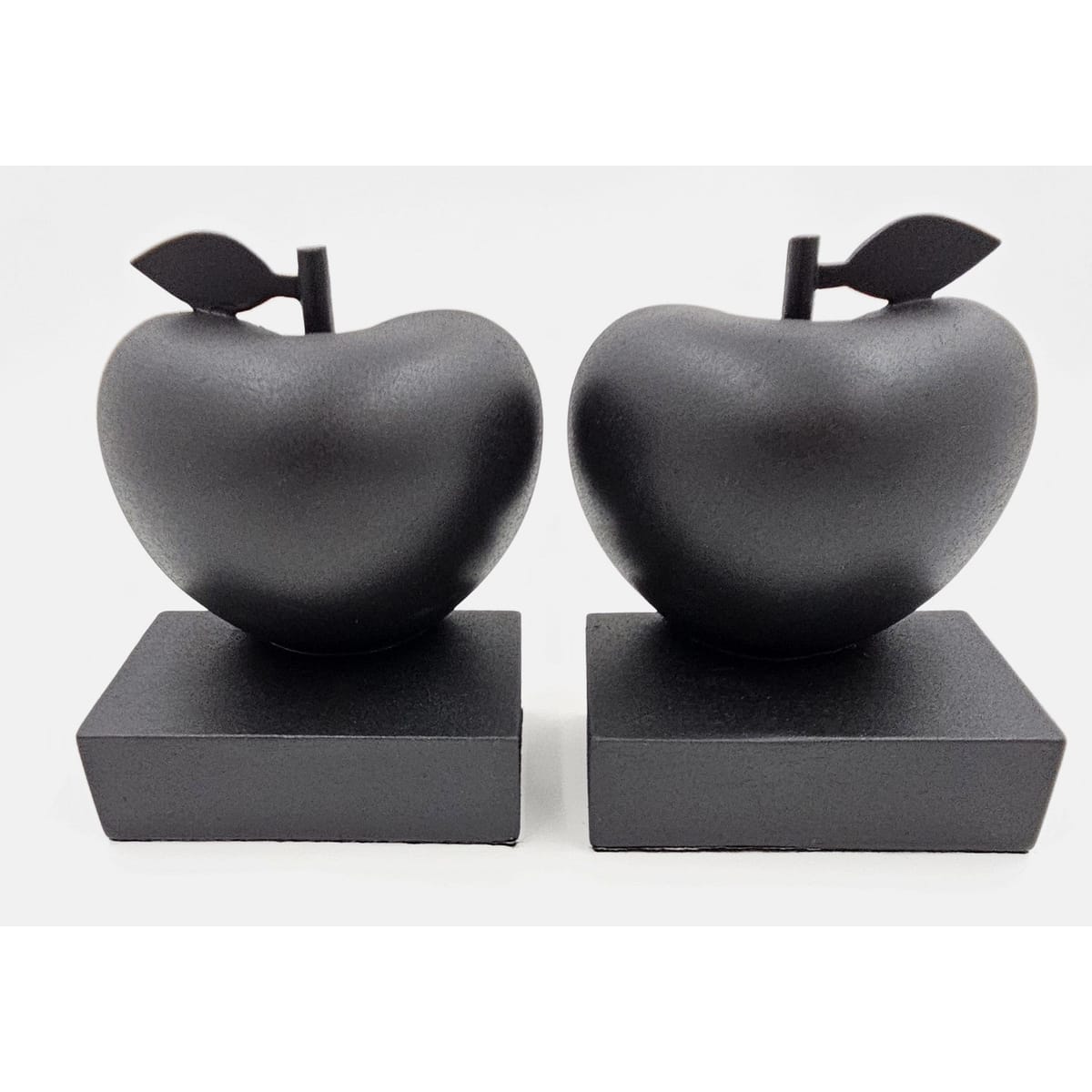Jonathan Adler Bookends Fully Restored Jonathan Adler Happy Chic Apple Bookends in Textured Black