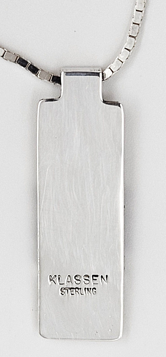 Brenna Glanzer Klassen sterling silver abstract modernist Necklace, view 2 of 2