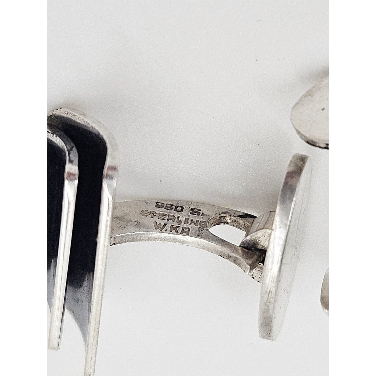 Krogmar Denmark Jewelry Willy H Jacob Krogmar Denmark Modernist Sterling Cufflinks Circa 1950s RARE