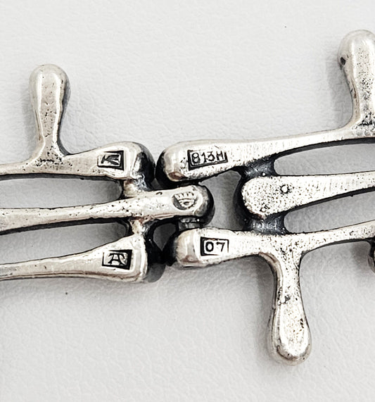 Kultateollisuus Ky Jewelry Finland Kultateollisuus Ky Jorma Laine Mod Brutalist Sterling Panel Bracelet 1967