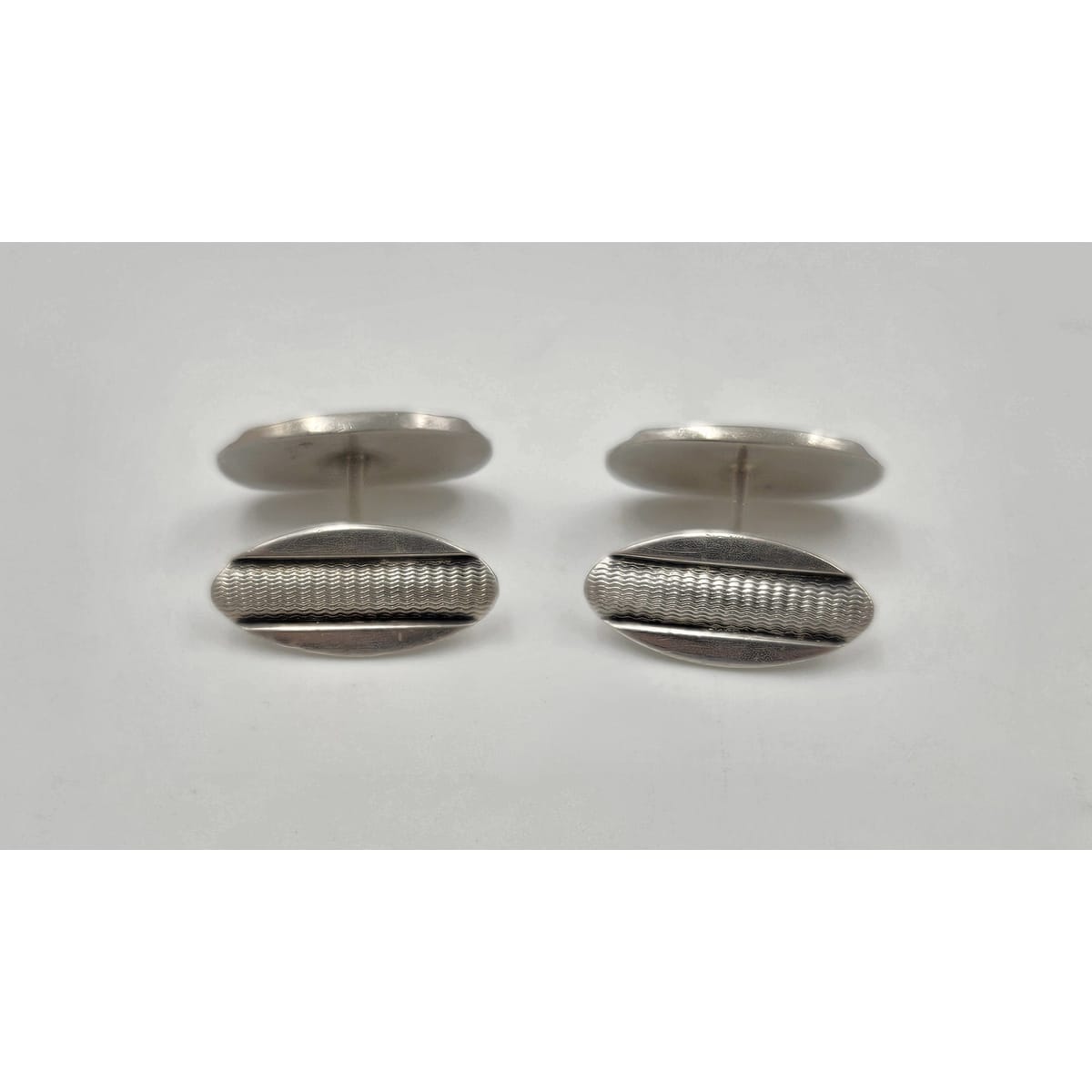 Laurits Nørgåard Jewelry Laurits Nørgåard Denmark Sterling Silver Modernist Cufflinks Circa 1920/30&