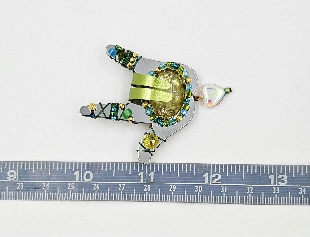 LizTech Jewelry Rare LizTech Retired Sign Language "I Love You" XL Brooch Pin Circa 2004