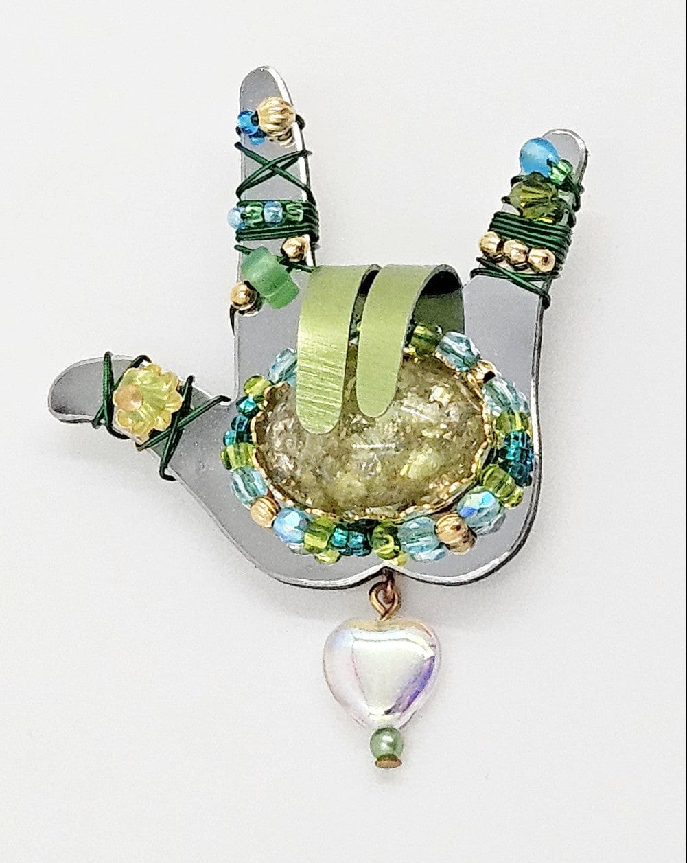 LizTech Jewelry Rare LizTech Retired Sign Language "I Love You" XL Brooch Pin Circa 2004