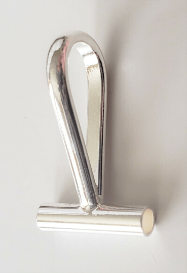 Lynda Thorp Jewelry Artisan Lynda Thorp Sterling 14K Gold Rose Quartz Modernist Abstract Earrings