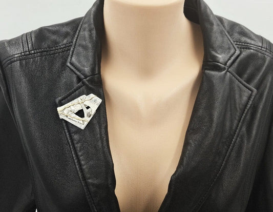 Lynda Thorp Jewelry Artisan Lynda Thorp Sterling 14K Gold Rose Quartz Modernist Abstract Earrings