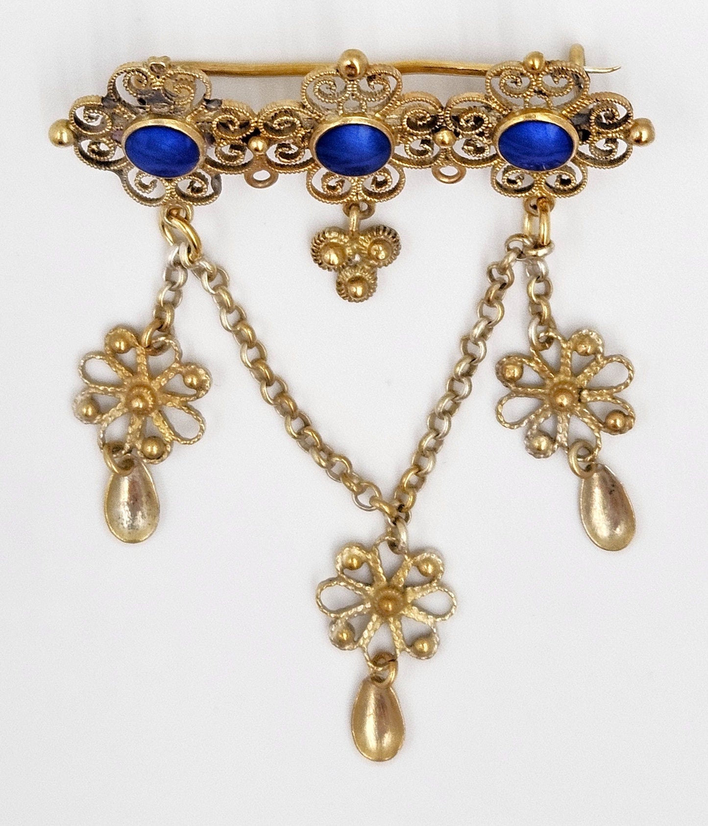 Marius Hammer Jewelry RARE 930SS Enamel Marius Hammer Norway Brooch Over 100 y/o!