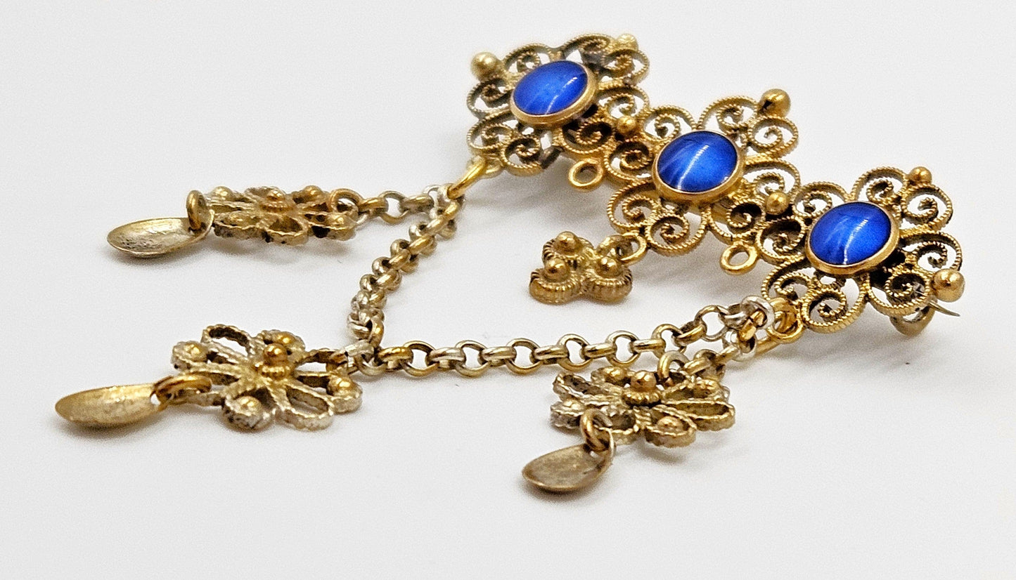 Marius Hammer Jewelry RARE 930SS Enamel Marius Hammer Norway Brooch Over 100 y/o!