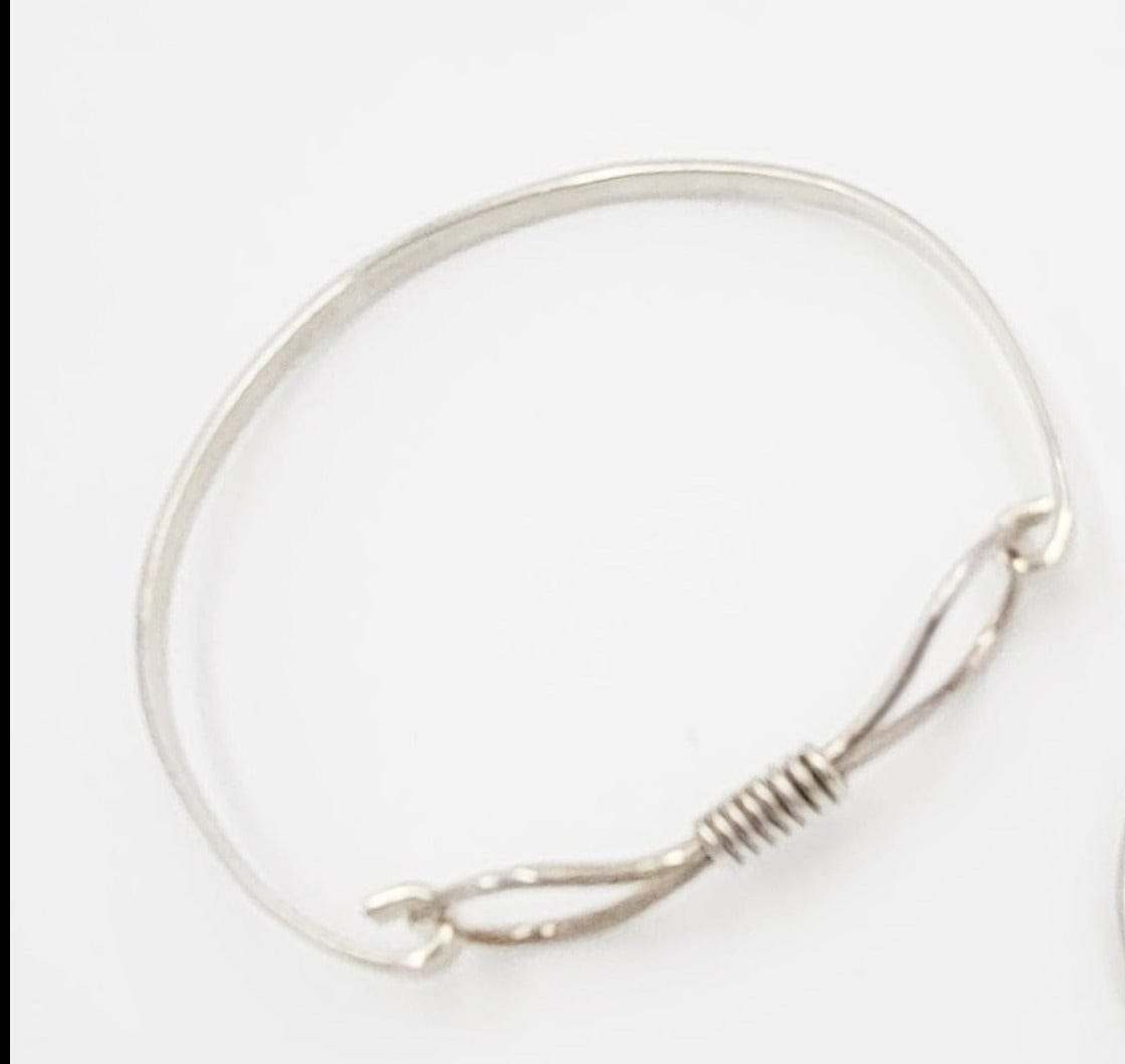 Masterson Sterling Jewelry Vintage Designer Masterson Modernist Country Style Sterling Bangle Bracelet