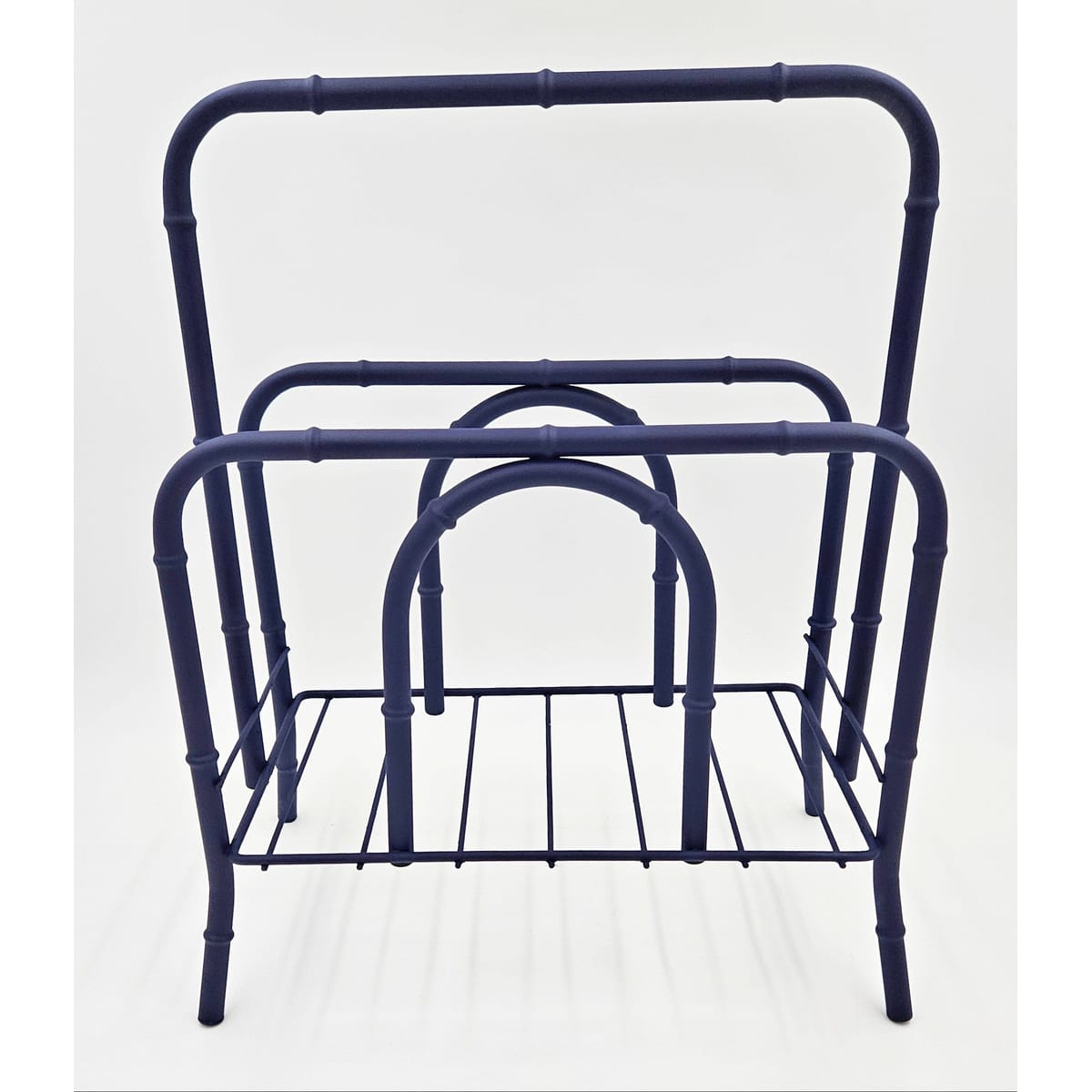 MCM Magazine Rack Magazine Rack Hollywood Regency Style Brass Crosshatch Patterned Magazine Holder Circa 1950s