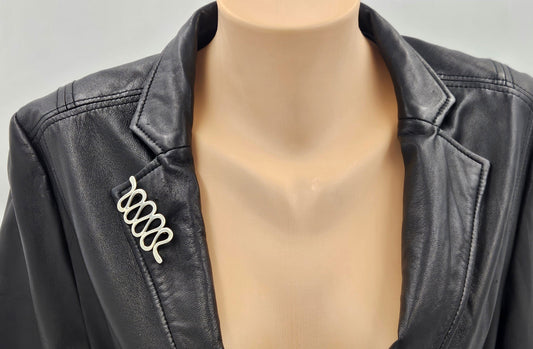 MCM Sterling Artisan Brooch Jewelry 925 Silver Abstract Mod Brooch