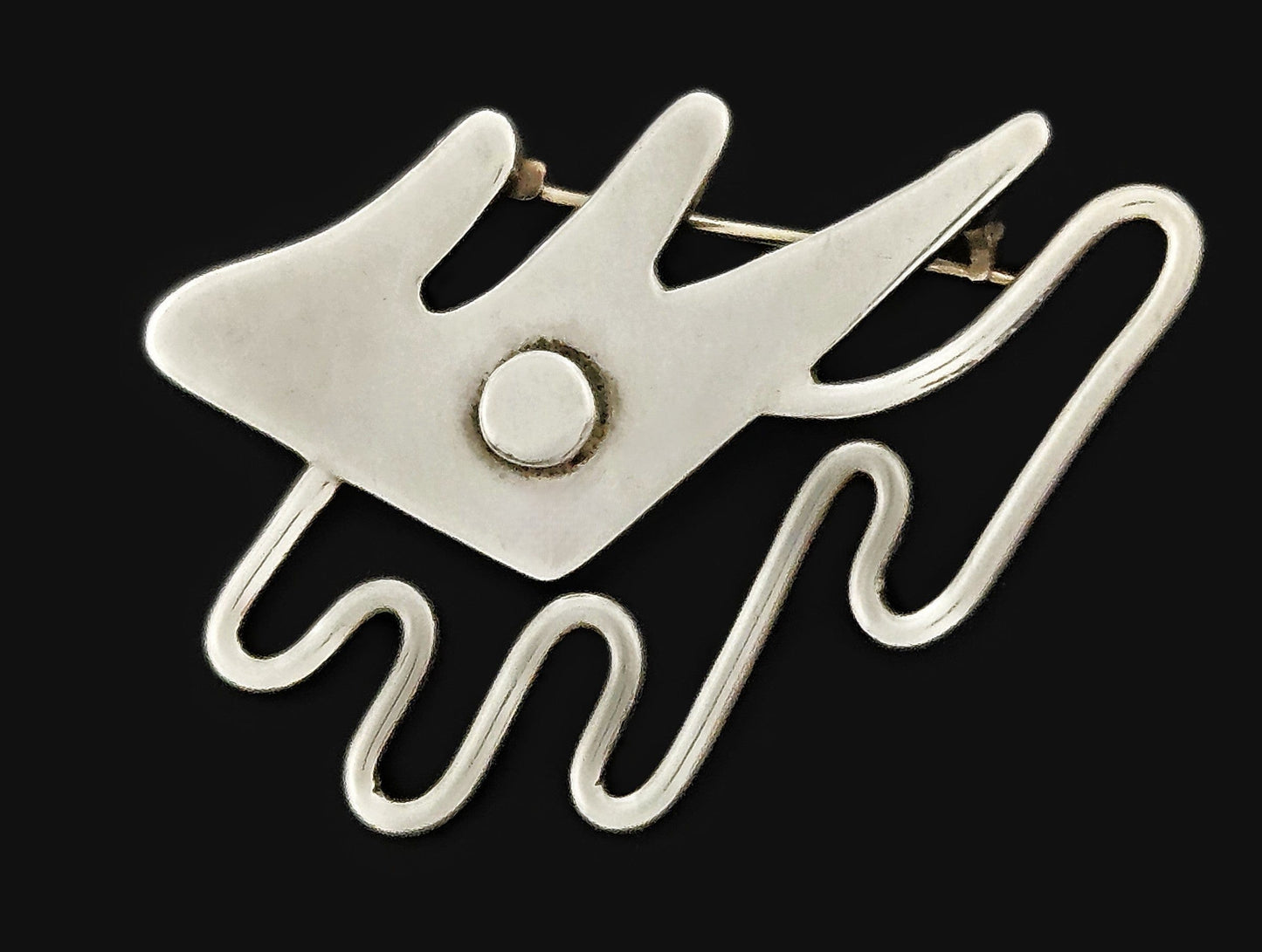 MCM Sterling Artisan Brooch Jewelry MCM Sterling Silver Brooch w/ Ornate Design - 9.7 g Biomorphic