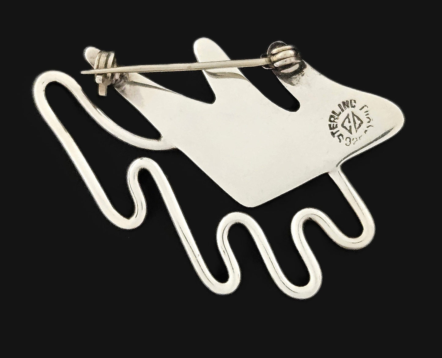 MCM Sterling Artisan Brooch Jewelry MCM Sterling Silver Brooch w/ Ornate Design - 9.7 g Biomorphic