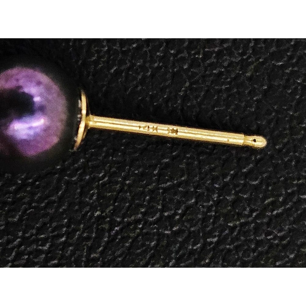 Mikimoto Jewelry Vintage Mikimoto 14k Gold Black South Sea Iridescent 5mm Pearl Stud Earrings