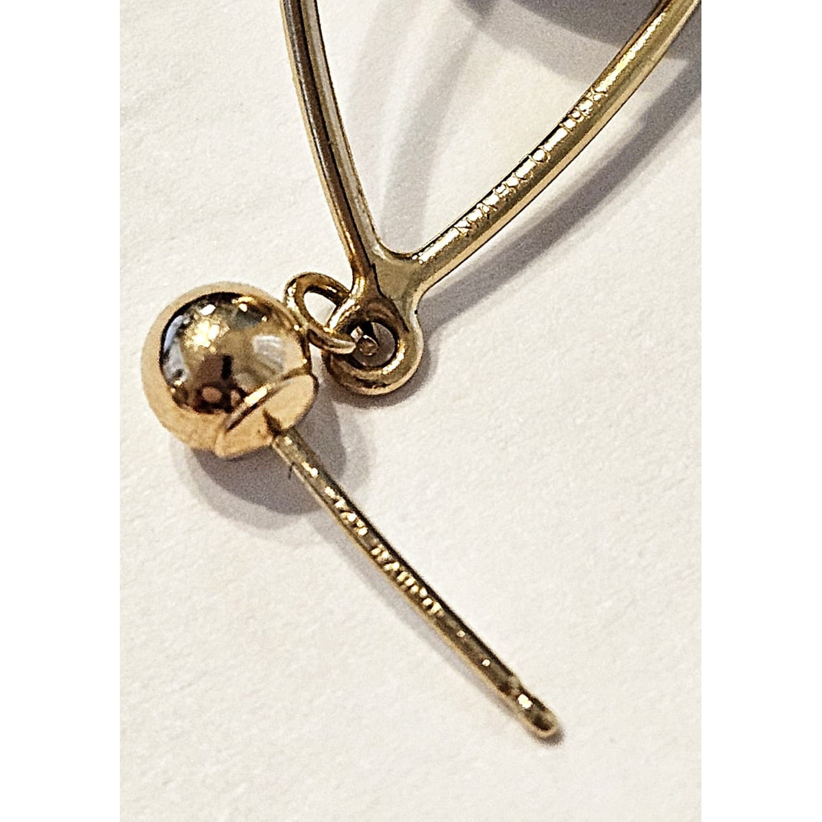 Nabco Jewelry Nabco 14k Yellow & White Gold Modernist Long Drop Orbs Earrings