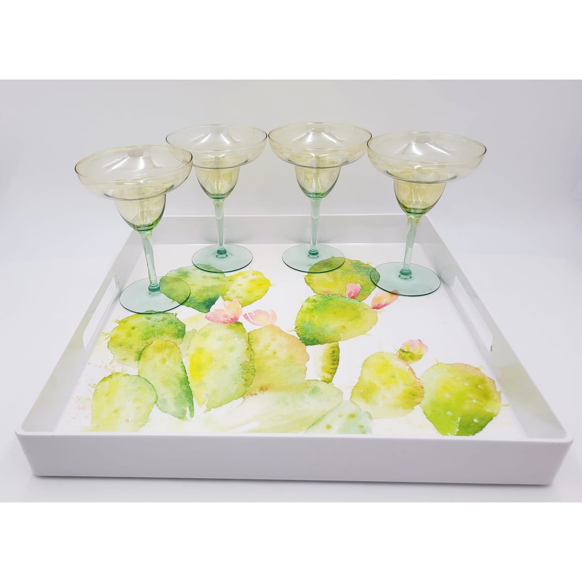 Nicole Miller Barware Curated Margarita Set Tray Chiller Glasses Pitcher Barware Set