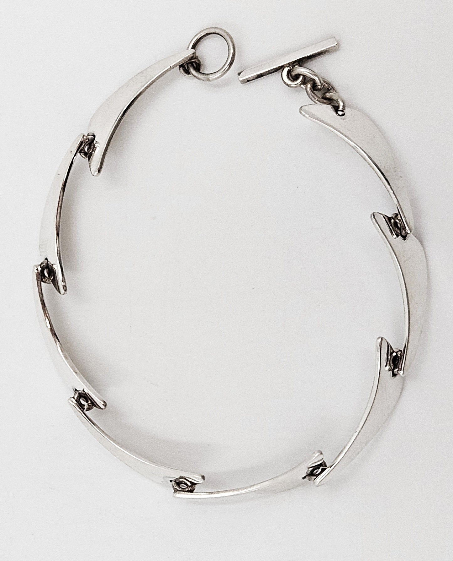 Niels Erik From Jewelry Danish Designer Niels Erik From Sterling Modernist Link Bracelet Circa 1950s