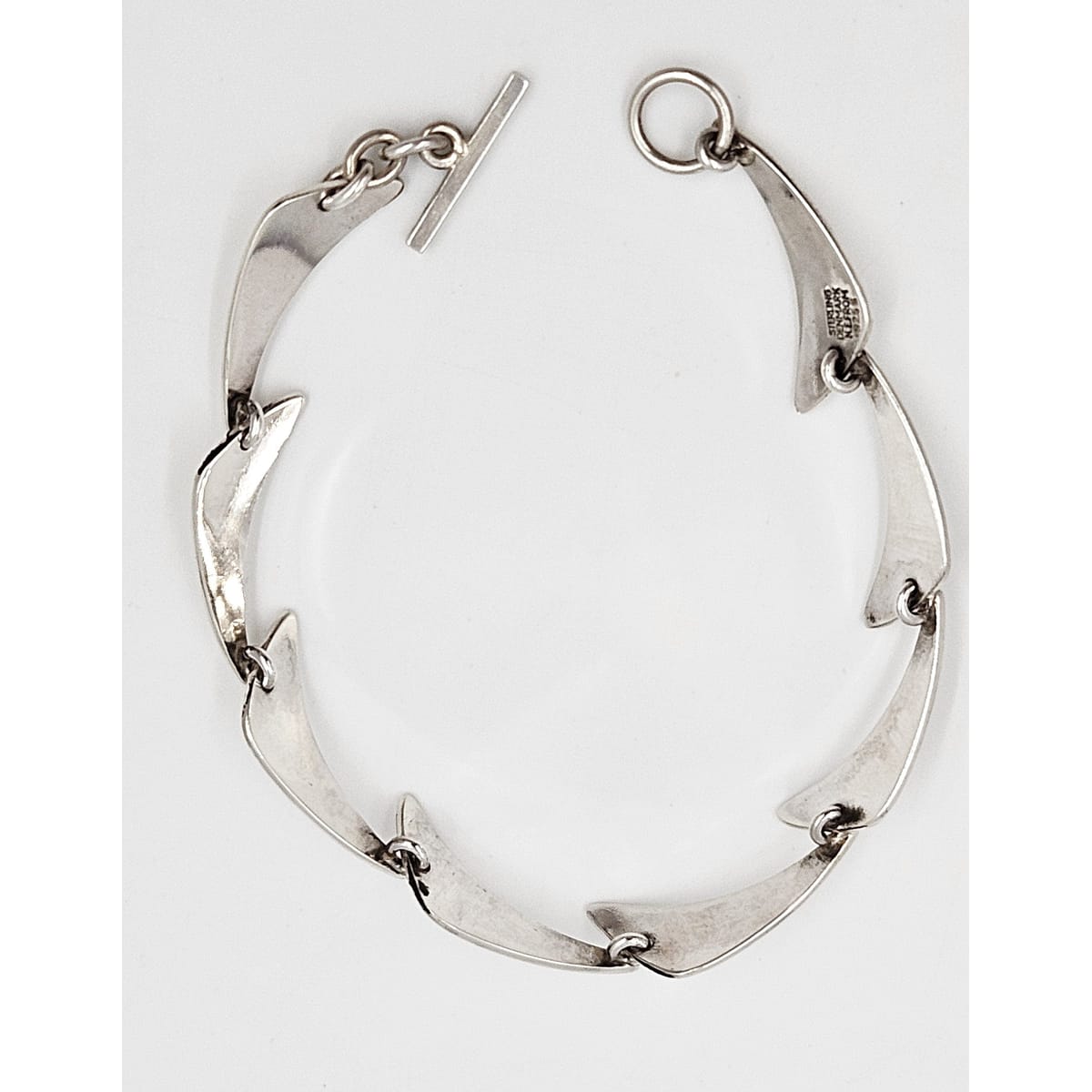 Niels Erik From Jewelry Danish Designer Niels Erik From Sterling Modernist Link Bracelet Circa 1950s