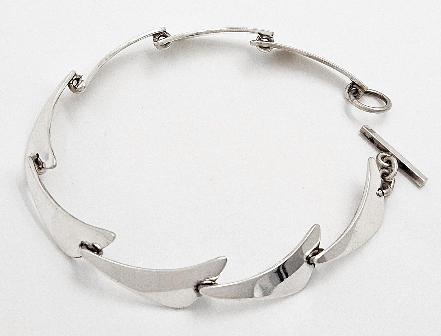 Niels Erik From Jewelry Danish Designer Niels Erik From Sterling Modernist Link Bracelet Circa 1950s