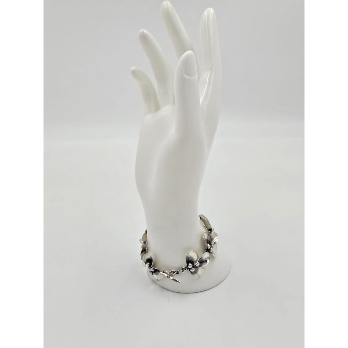 Niels Erik From Jewelry Danish Niels Erik From Sterling Modernist Flowers Demi Parure Set C. 1940/50s