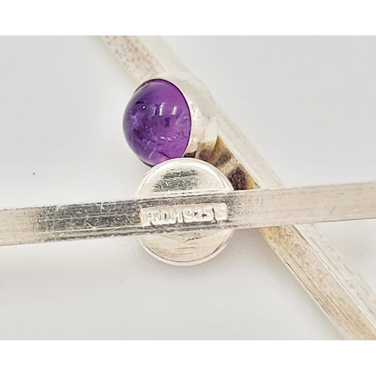 Niels Erik From Jewelry Niels Erik From Denmark Sterling & Amethyst Drop Dangle Earrings Circa 40/50s