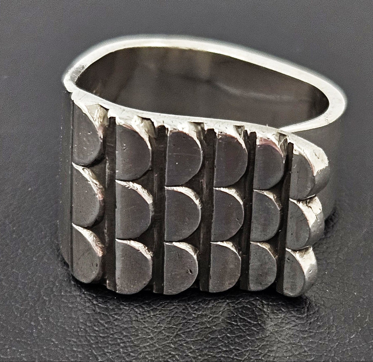 Norway Plus Designs Jewelry Designer Norway + Designs AGE Sterling Modernist Ring 1960s
