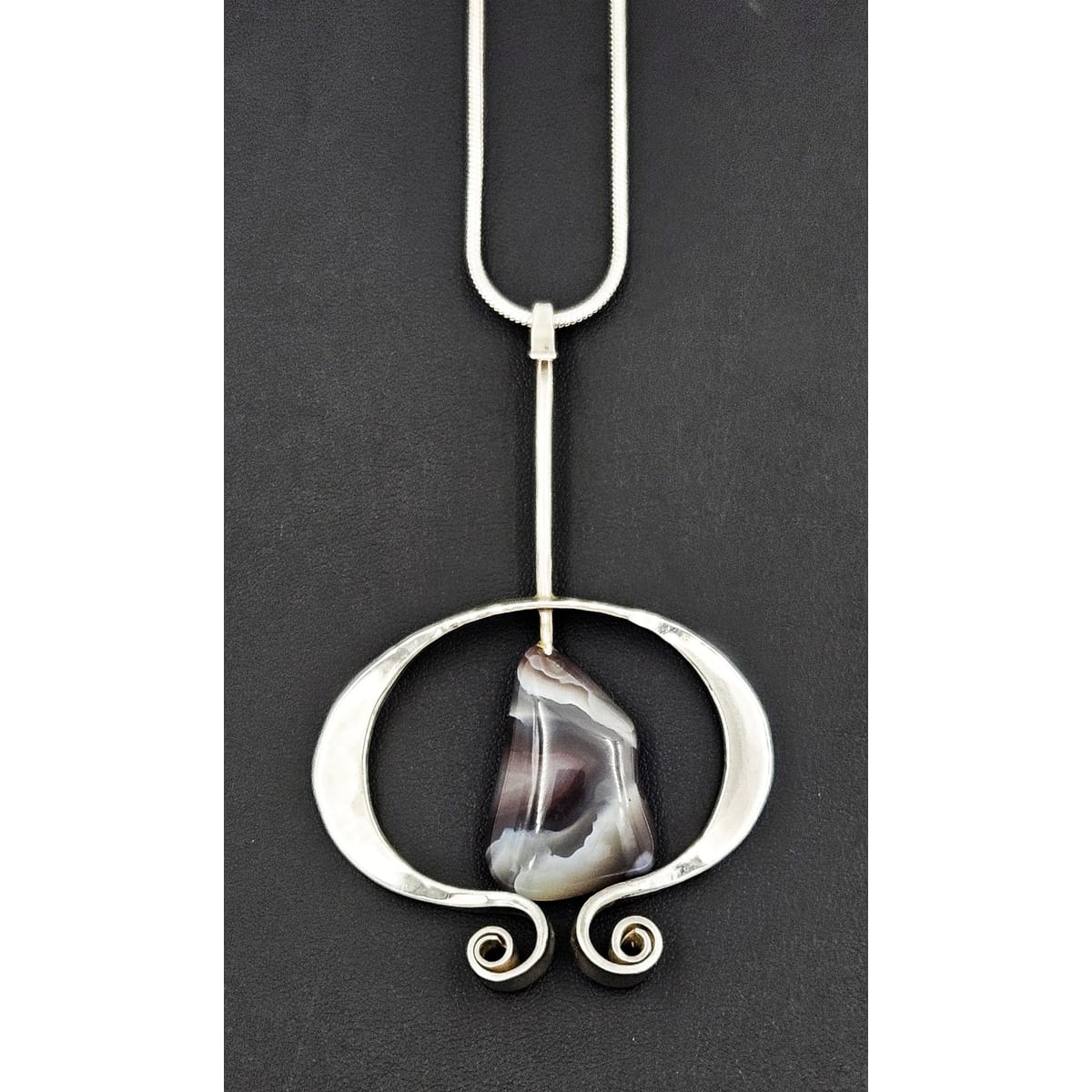 Norway Plus Designs Jewelry Norway Plus Designs Sterling Huge Statement Pendant Necklace C. 1960s