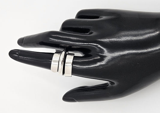 Norway Plus Designs Jewelry RARE Norway + Designs AGE Sterling Modernist Triple Wrap Unisex Ring C. 1960s