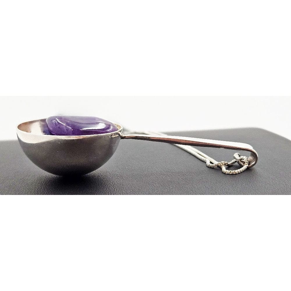 Norway Plus Designs Jewelry Superb EC NORWAY+Designs Modernist 3D Sterling Amethyst Pendant 1960s