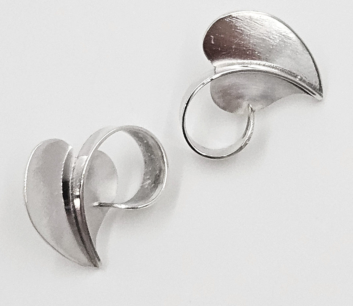 Paul Lobel Jewelry Rare NY Designer Paul Lobel Sterling Modernist Earrings & Brooch Set 1950s