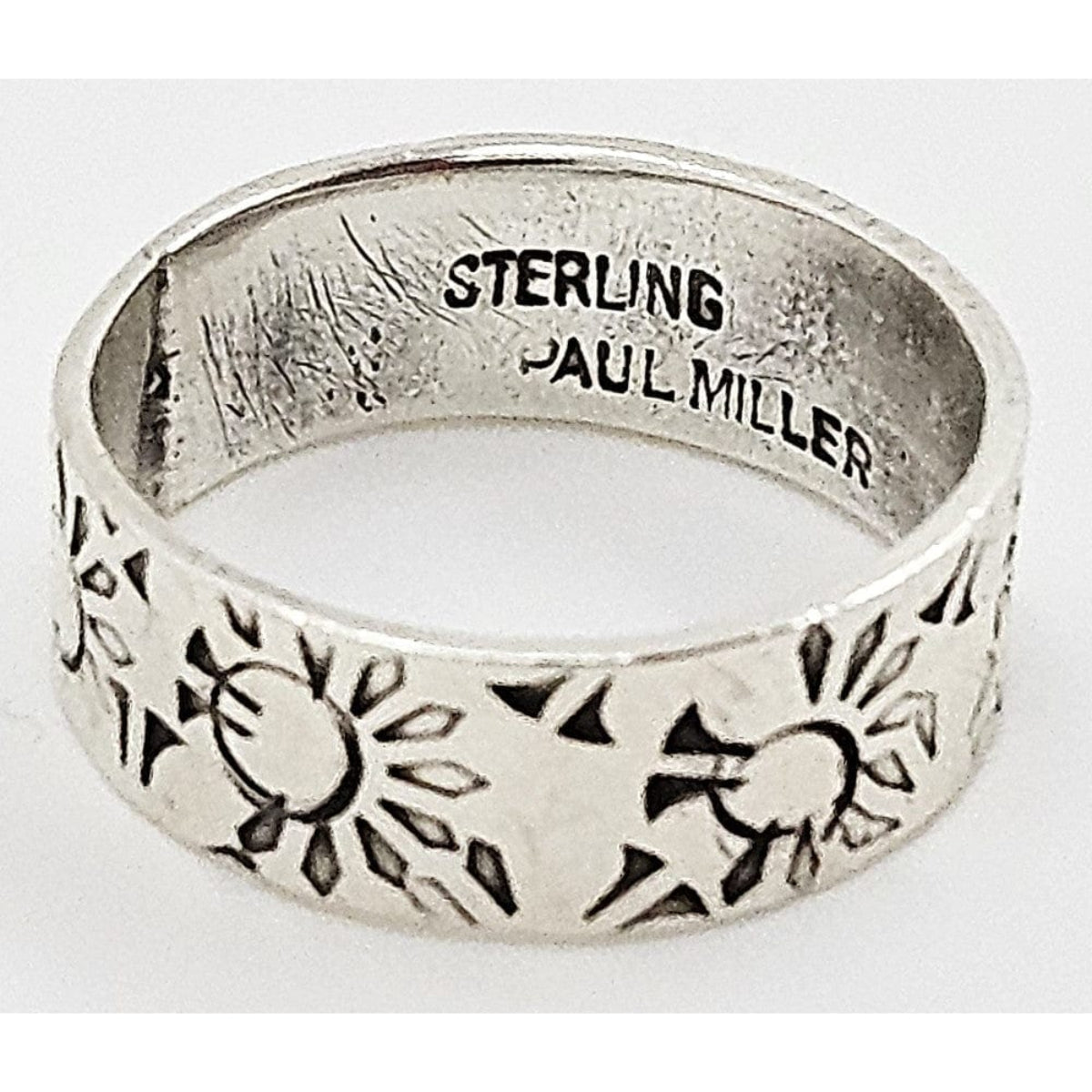 Paul Miller Jewelry Designer Paul Miller Sterling Silver Abstract Modernist Sun Ring Circa 1950&