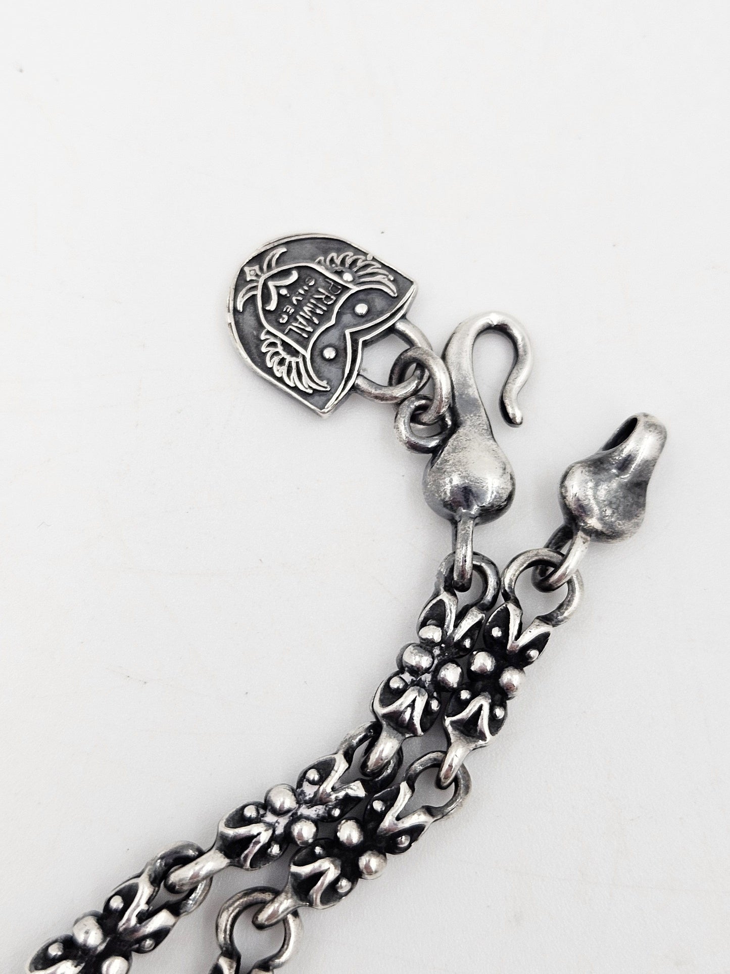Primal Sterling Jewelry Designer Primal Silver Co Hefty Sterling Brutalist Spades Unisex Necklace 2008