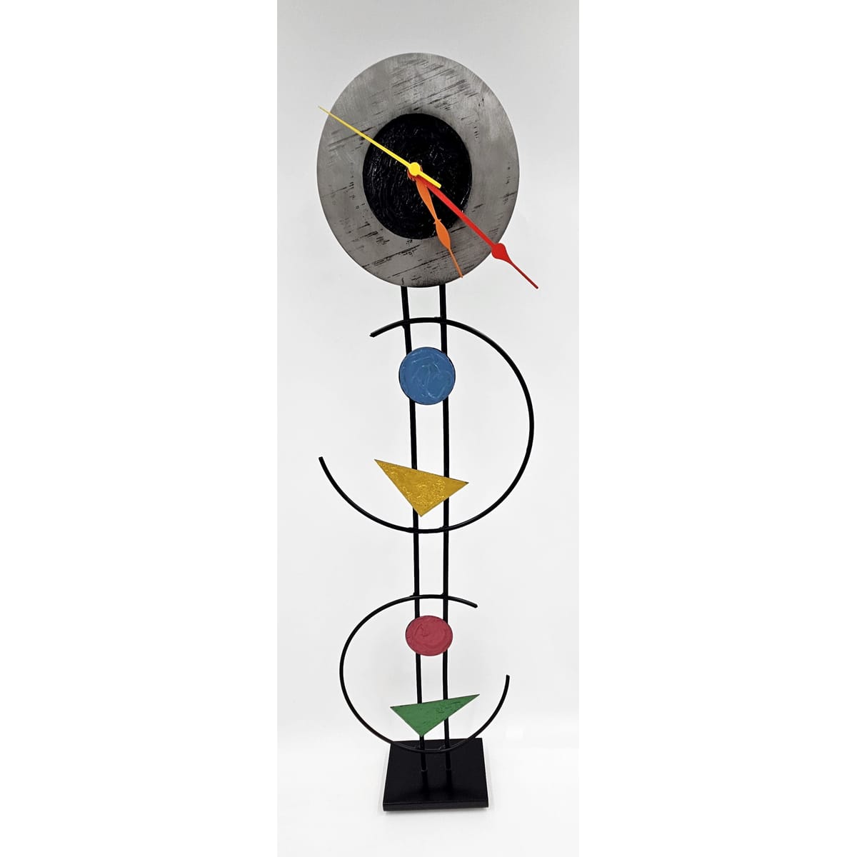 Rick Martin Clock Designer Rick Martin Abstract Modernist Pop Art Memphis Style Clock Circa 1994