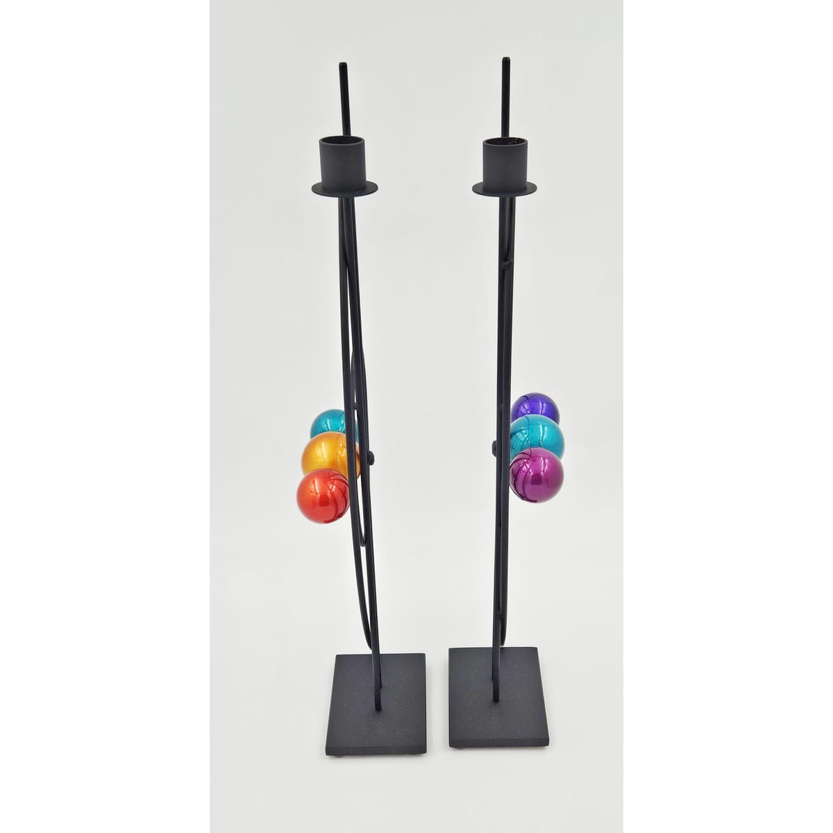Rick Martin Clock Rick Martin Abstract Modernist Pop Art Memphis Style Bold Candle Holders