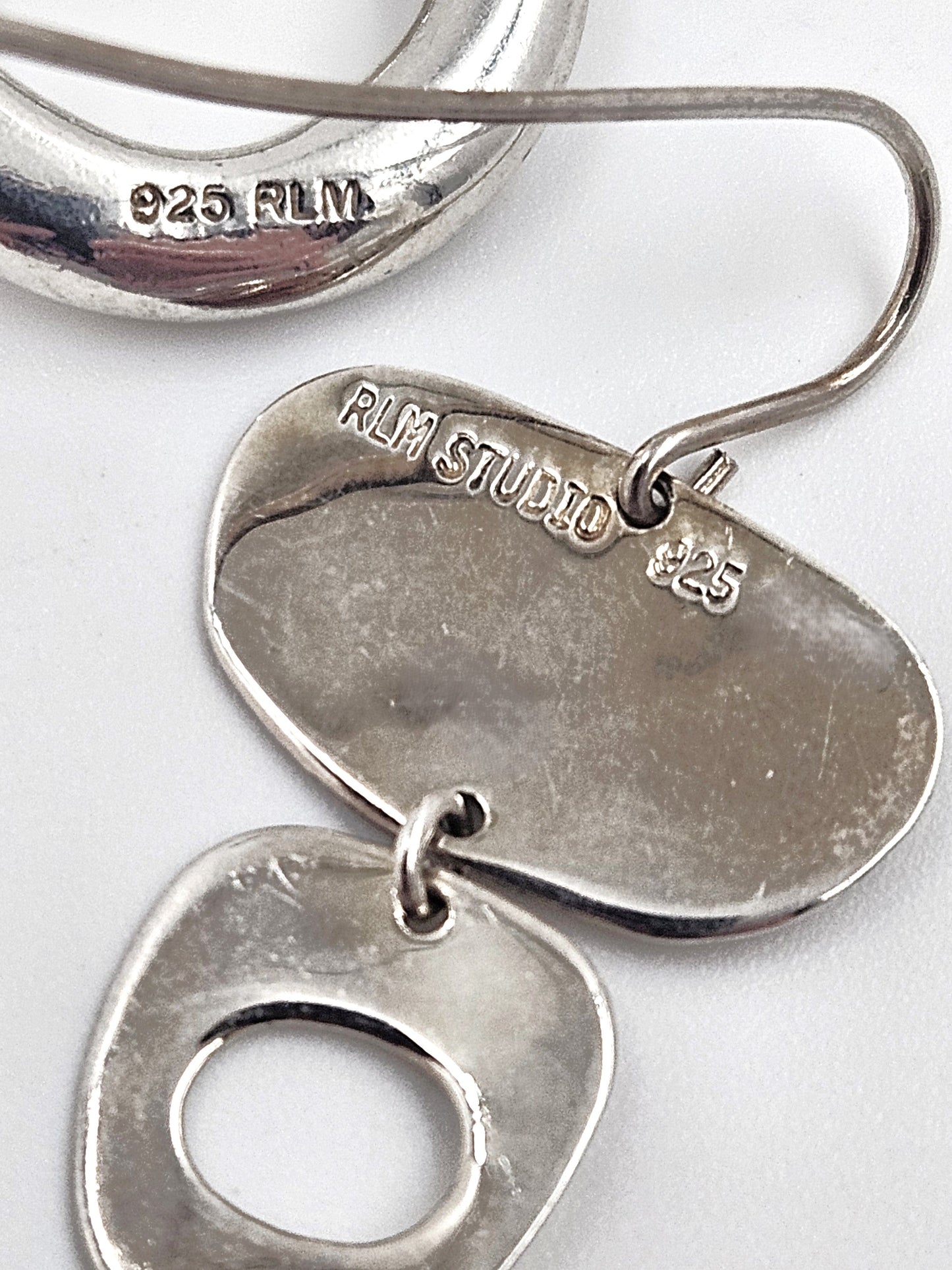 Robert Lee Morris Jewelry Superb Robert Lee Morris Sterling Modernist Necklace & Earrings Set C. 1980's