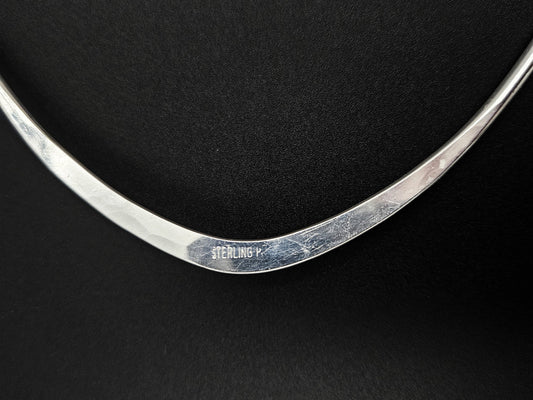 Ronald Hayes Pearson Jewelry Superb Ronald Hayes Pearson Sterling Silver Modernist V Collar Neck Ring 1950s