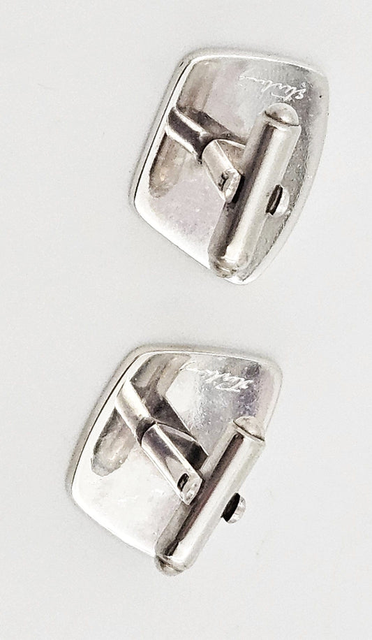 Sterling & Enamel Cufflinks Jewelry Vintage Artisan Sterling & Enamel Primitive Cave Petroglyph Horse Cufflinks