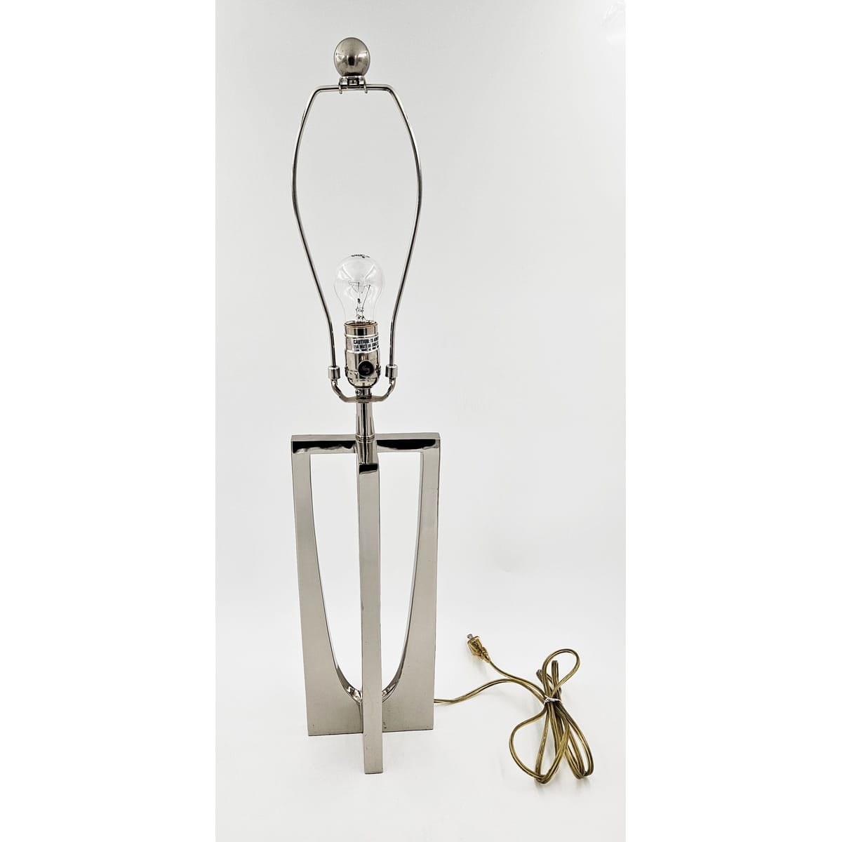 Stiffel Lighting Designer Stiffel Post Modern Sleek Chrome Table Lamp Circa 1980&