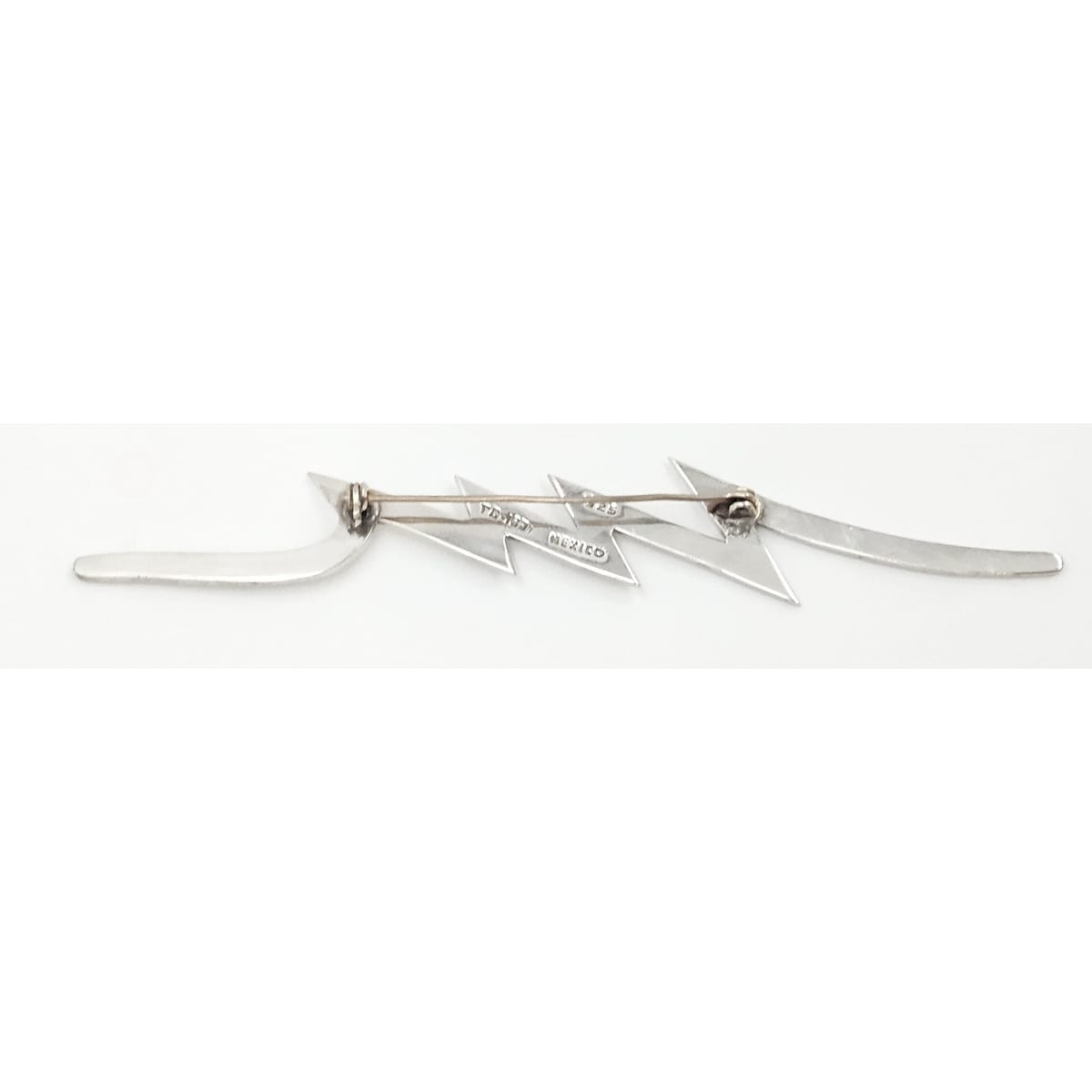 Taxco Sterling Artisan Brooch Jewelry Superb Taxco Designer Sterling Lightening Bolt Brooch Nearly 5" Long! C 1980s