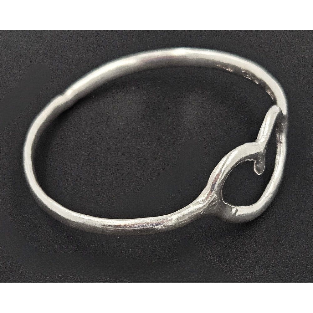 Techau Denmark Jewelry Designer Techau Denmark Sterling Silver Heart Bangle Bracelet